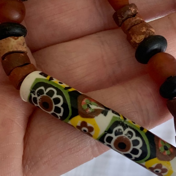 Unique beaded necklace. Bought in Senegal, beads from Ghana. Excellent shape. - Picture 2 of 6